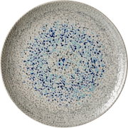 Dinerbord 26 cm met mozaïekpatroon in blauw- en grijstinten, bovenaanzicht