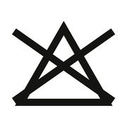 Symbol für nicht bleichen, Vorderansicht