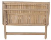 Klapptisch aus Holz in zusammengeklapptem Zustand, Frontalansicht