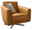 Musterring Drehsessel MR 2490 Moderner brauner Drehsessel mit Kissen, seitliche Perspektive