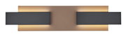 Moderne Wandleuchte mit rechteckigem Design, seitliche Perspektive
