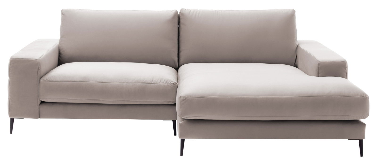 Beige Longchairkombination mit modernem Design, frontal fotografiert.