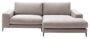 Beige Longchairkombination mit modernem Design, frontal fotografiert.