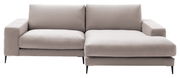 Beige Longchairkombination mit modernem Design, frontal fotografiert.