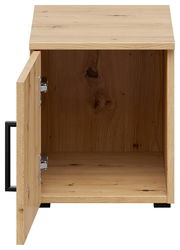 Holz-Aufsatzschrank mit geöffneter Tür, Frontansicht