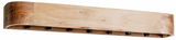Holz-Wandgarderobe mit mehreren Haken, seitliche Perspektive