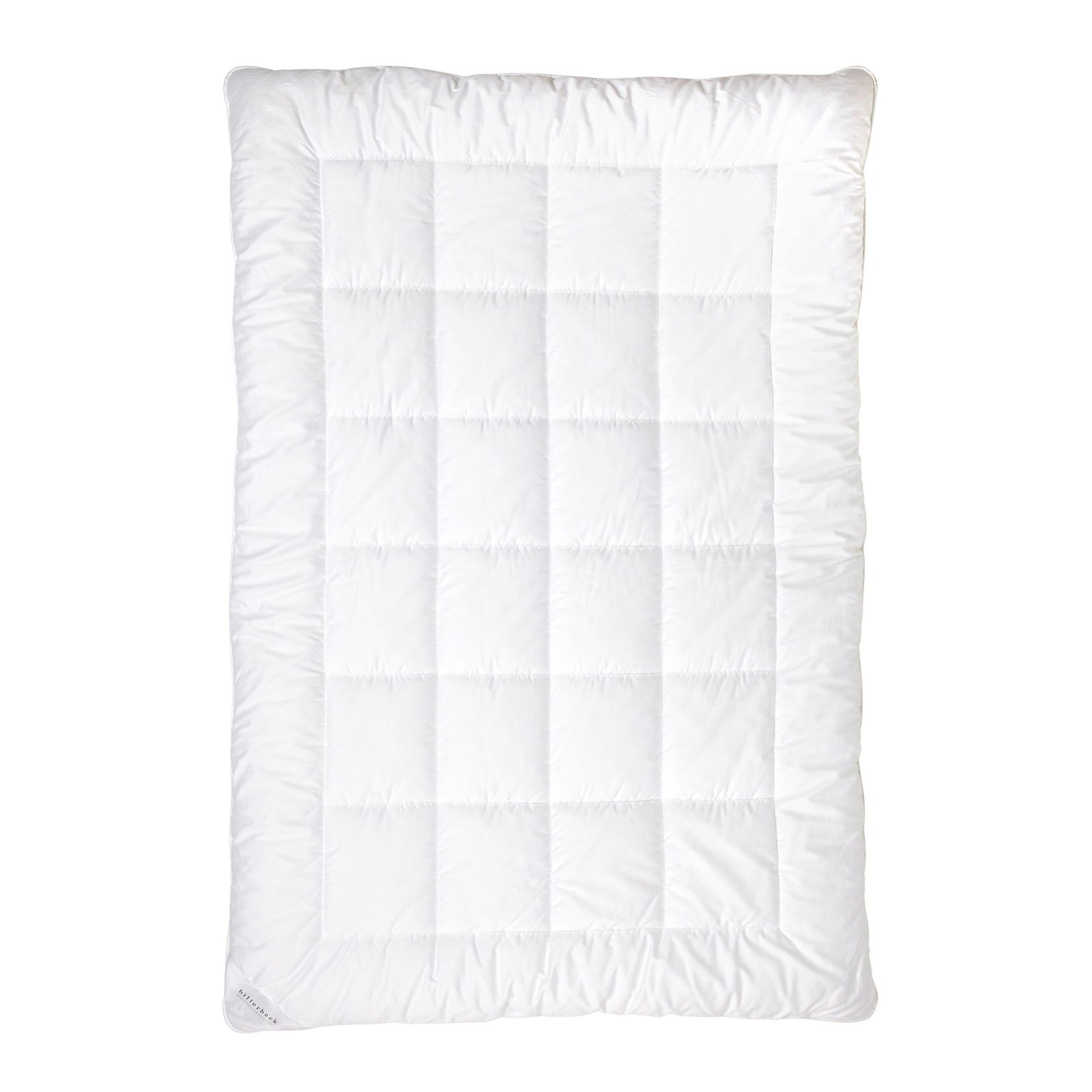 billerbeck Faserdecke Duo ANTIGUA Weiße Faserdecke Duo ANTIGUA von billerbeck in Draufsicht, rechteckig mit gestepptem Muster.