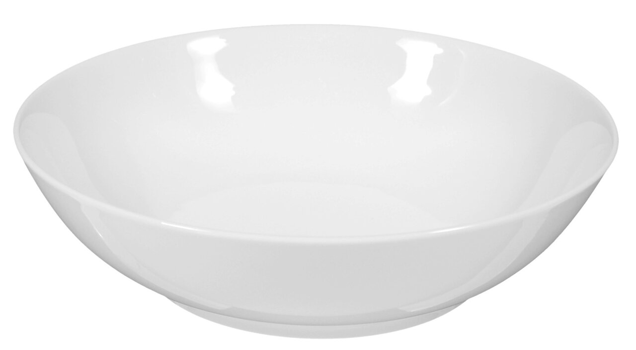 Witte slakom Rondo/Liane 19 cm, zijaanzicht