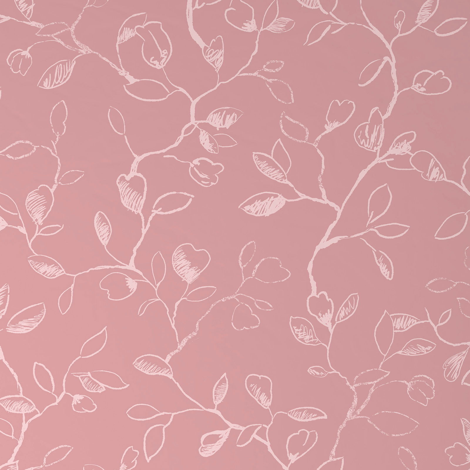 Rosa Bettwäsche mit weißem, floralen Muster, Draufsicht