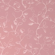 Rosa Bettwäsche mit weißem, floralen Muster, Draufsicht