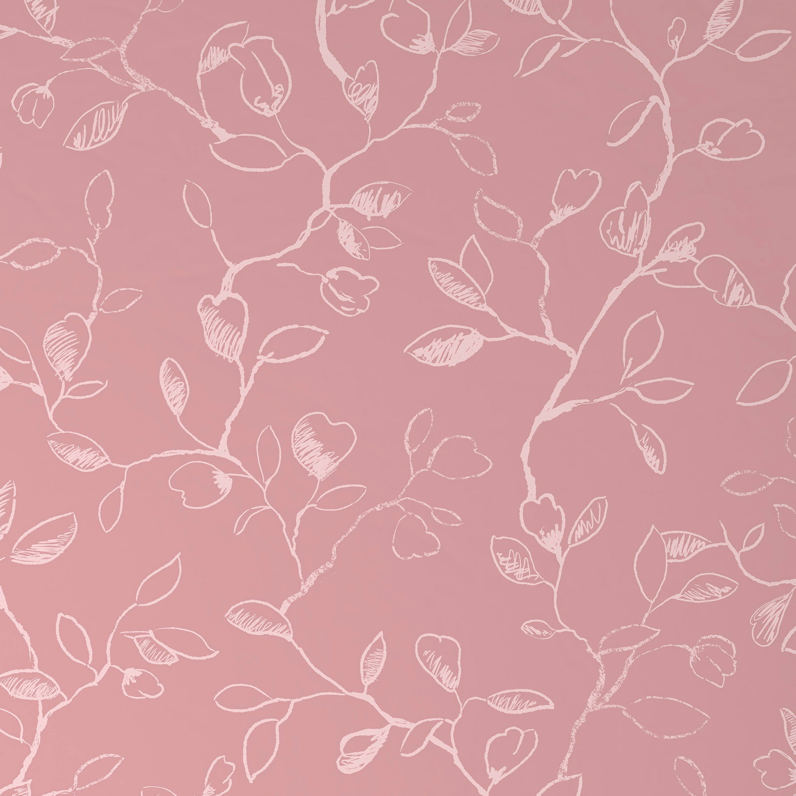 Rosa Bettwäsche mit weißem, floralen Muster, Draufsicht