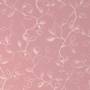 Rosa Bettwäsche mit weißem, floralen Muster, Draufsicht