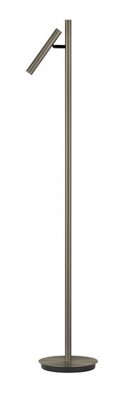 Moderne LED-Steh- und Leseleuchte in seitlicher Ansicht mit schlankem, minimalistischem Design und verstellbarem Lesearm.