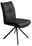Novel Stuhl NIZZA Moderner schwarzer Stuhl mit gepolsterter Rückenlehne und Sitzfläche, seitliche Perspektive