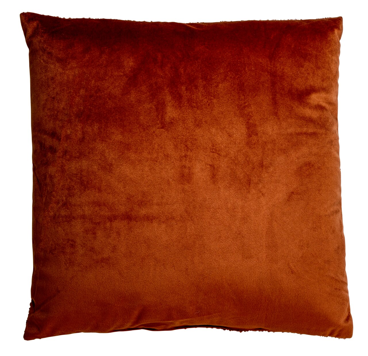 Linneweber Kissen BOUCLE SOLID Rotes Kissen 45x45cm aus Samt, Vorderansicht