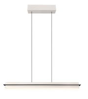 Moderne LED-Hängeleuchte in minimalistischem Design, frontal abgebildet.