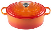 Ovaler Bräter in Ofenrot von Le Creuset, Draufsicht