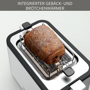 Toaster mit integriertem Gebäck- und Brötchenwärmer, Draufsicht