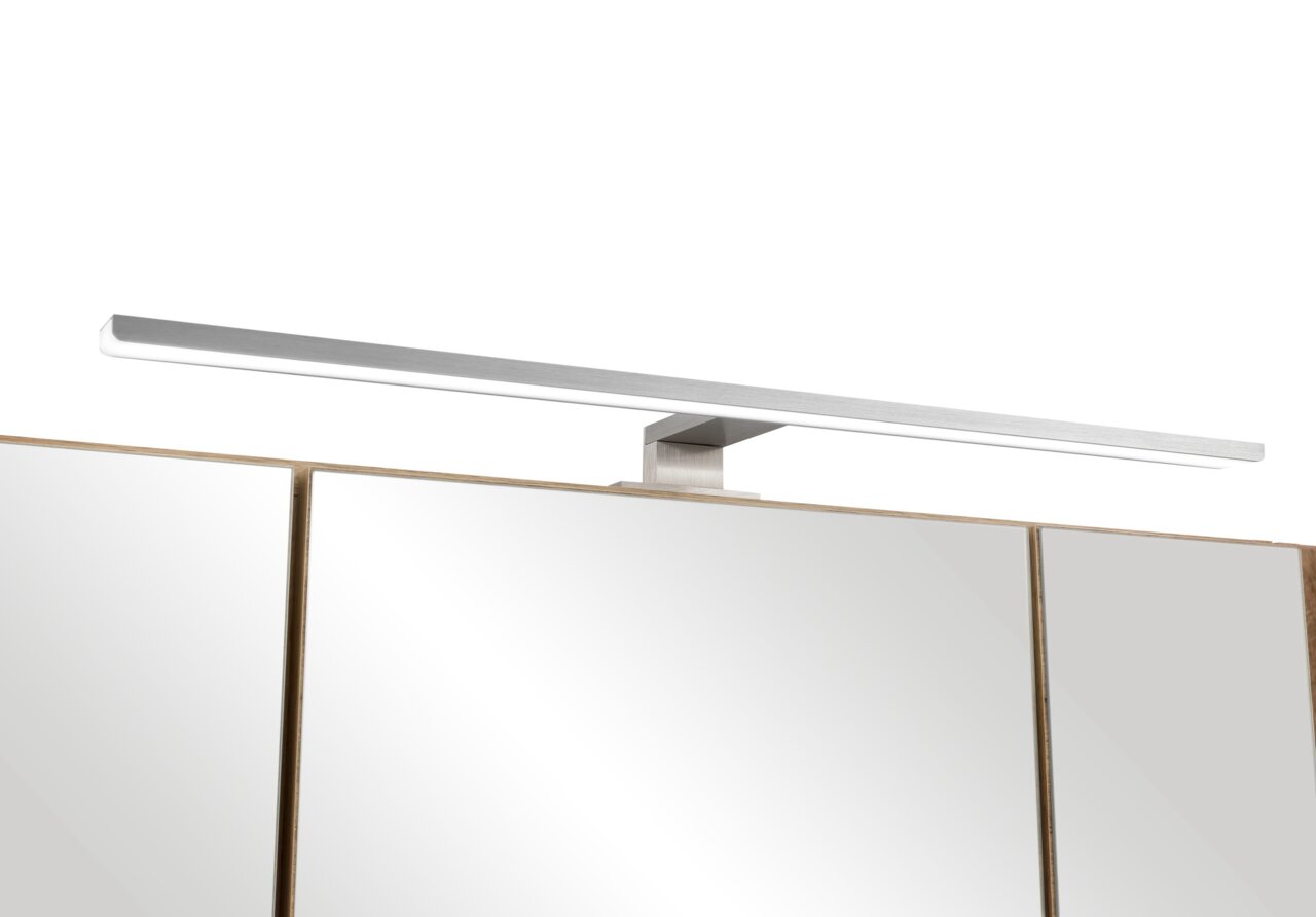 Moderner Spiegelschrank mit LED-Leuchte, Frontansicht