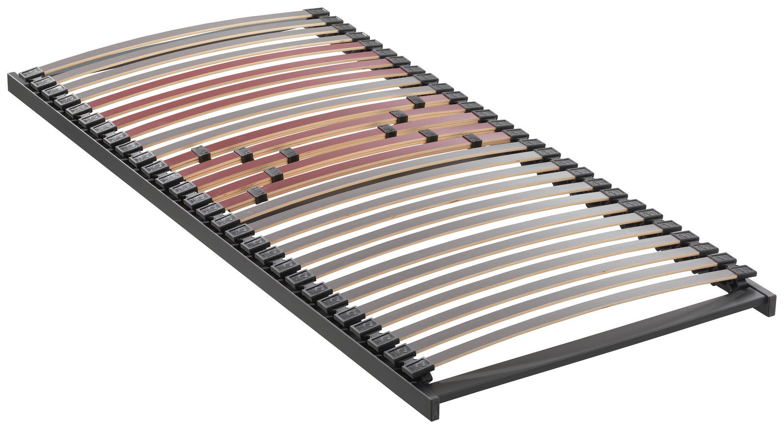 Dieter Knoll Federholzrahmen Fit S TOPFORM Federholzrahmen Fit S in schräger Perspektive, zeigt flexible Holzlatten und verstellbare Elemente.