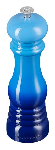 Blaue Salzmühle aus Keramik, Vorderansicht