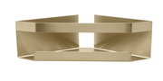 Goldene Eckablage Meleto aus Metall, frontale Ansicht