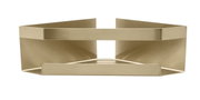 Goldene Eckablage Meleto aus Metall, frontale Ansicht