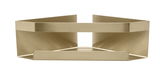 Goldene Eckablage Meleto aus Metall, frontale Ansicht