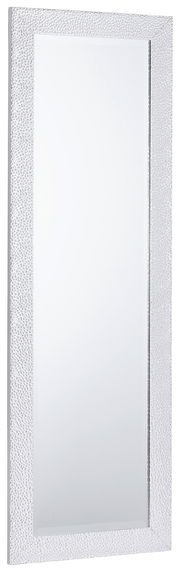 Rechteckiger Spiegel mit strukturiertem Rahmen, Perspektive leicht von der Seite