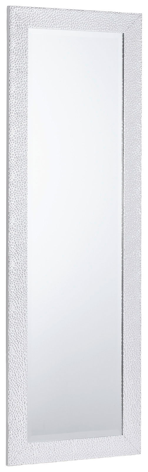 Rechteckiger Spiegel mit strukturiertem Rahmen, Perspektive leicht von der Seite
