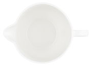 Weiße Rührschüssel mit Henkel, Draufsicht