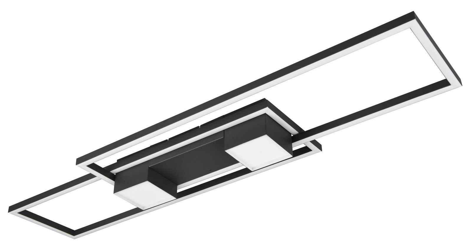 Moderne Deckenleuchte ALBANY in rechteckigem Design, seitliche Perspektive