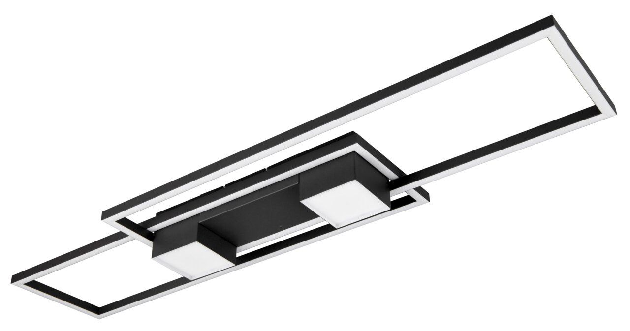 Moderne Deckenleuchte ALBANY in rechteckigem Design, seitliche Perspektive