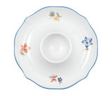 Eierbecher mit Ablage Sonate aus Porzellan, verziert mit bunten Blumenmotiven, Draufsicht