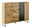 Zurbrüggen Highboard AREZZO Hochwertiges Highboard aus Holz mit mehreren Schubladen und einer Glastür, seitliche Perspektive