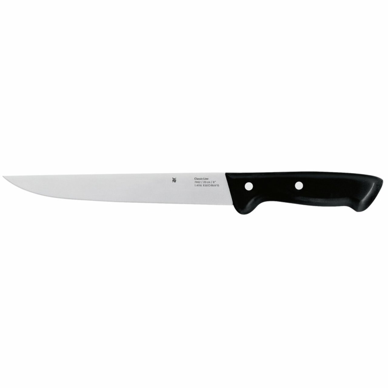 Fleischmesser CLASSIC LINE mit schwarzem Griff, Seitenansicht