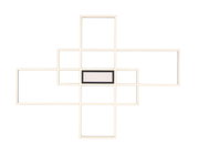 Moderne LED-Deckenleuchte in geometrischem Design, Draufsicht