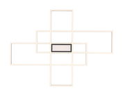 Moderne LED-Deckenleuchte in geometrischem Design, Draufsicht