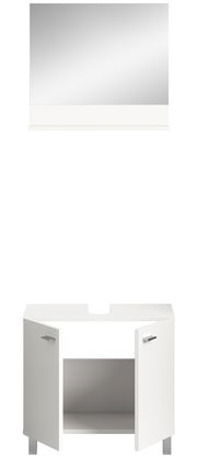 Badezimmerschrank-Kombination mit Spiegel und Unterschrank, Frontansicht