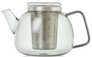 Glas-Teekanne Yuna mit Edelstahl-Filter, seitliche Ansicht