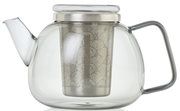 Glas-Teekanne Yuna mit Edelstahl-Filter, seitliche Ansicht