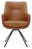 Moderner brauner Sessel mit Metallbeinen, Frontalansicht