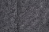 Nahaufnahme des grauen Stoffbezugs der Hockerbank FELLINI II.