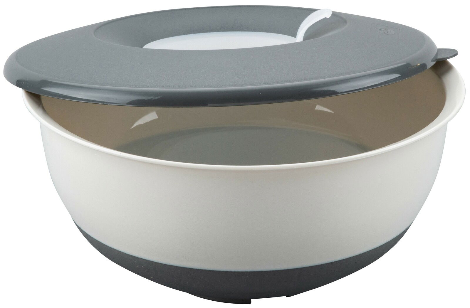 Dr. Oetker Rührschüssel Rührschüssel 3,2L mit Deckel, seitliche Perspektive