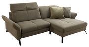 Graues Ecksofa mit Kissen, Perspektive von vorne rechts