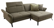 Graues Ecksofa mit Kissen, Perspektive von vorne rechts