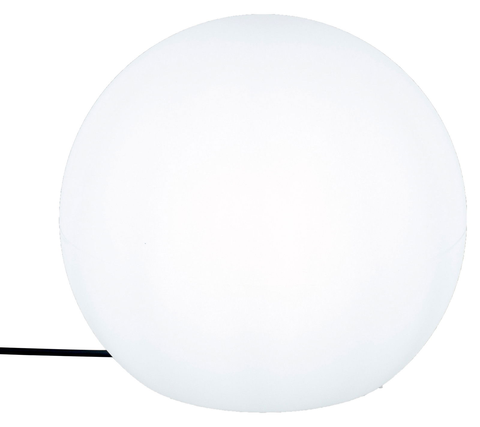 Kugelleuchte BULY 40, weiße Kugelform, seitliche Perspektive