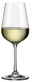BOHEMIA Cristal Weißweinkelch LUCCA Weißweinkelch 360 ml Lucca, gefüllt mit Weißwein, in Frontalansicht