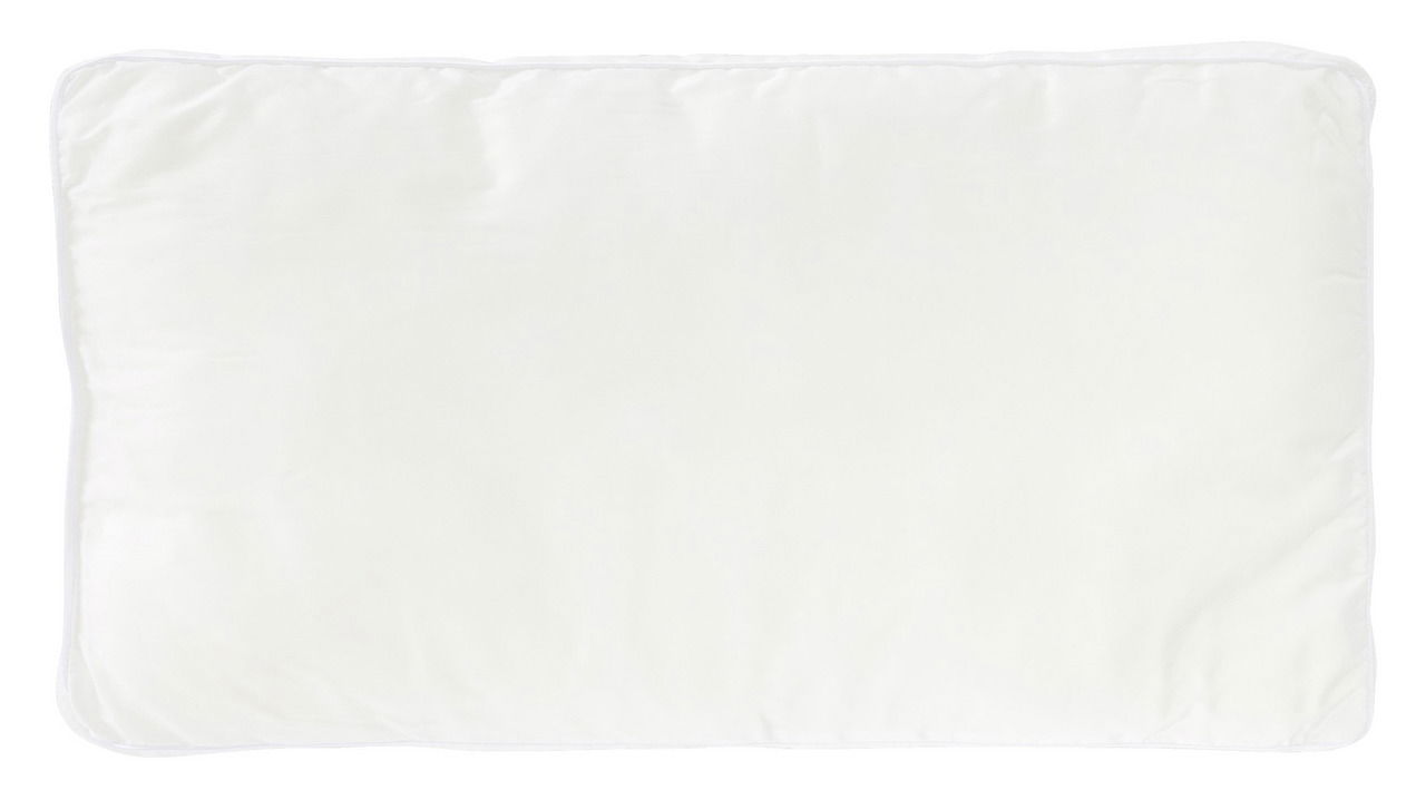 Weißes Kinderkissen in rechteckiger Form, Ansicht von oben