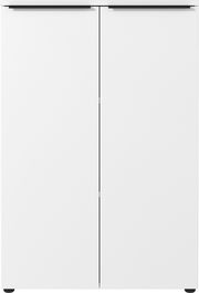 Moderner weißer Aktenschrank mit zwei Türen, Frontalansicht